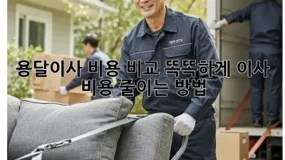 용달이사 비용 비교: 똑똑하게 이사 비용 줄이는 방법!