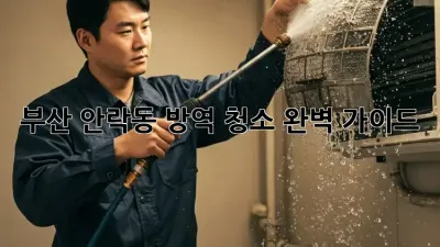 부산 안락동 방역 청소 완벽 가이드
